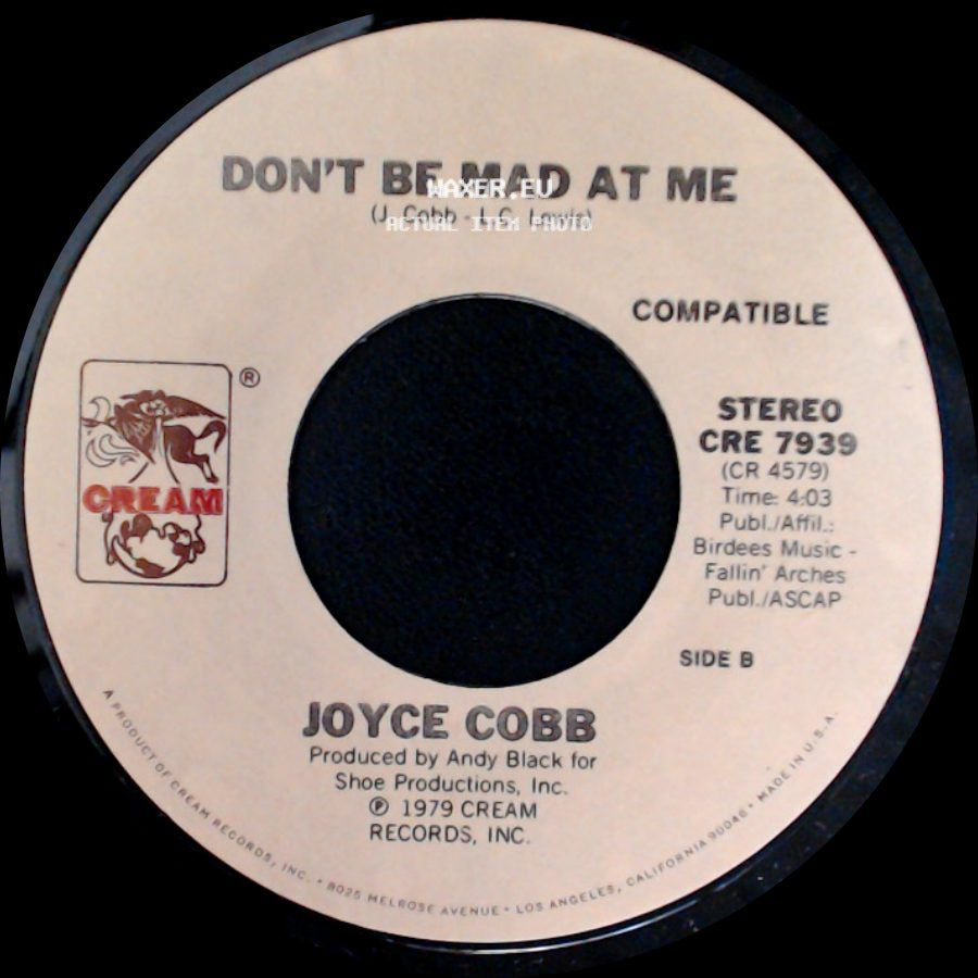 Joyce Cobb - Dig The Gold / Don't Be Mad At Me side B