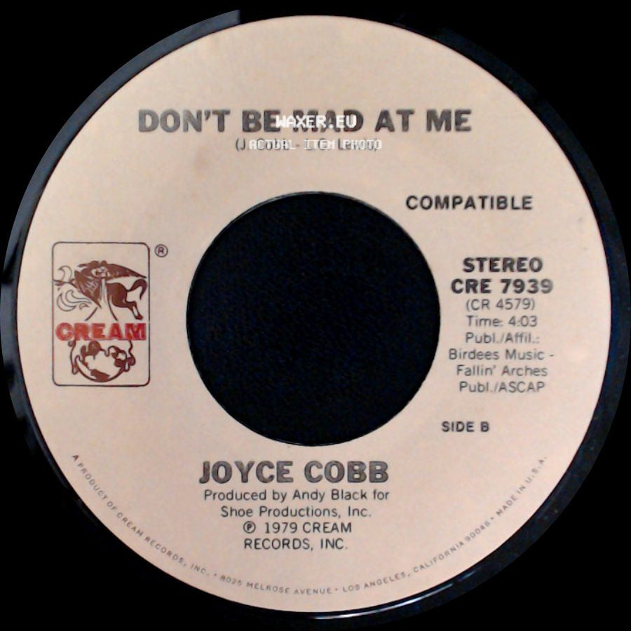 Joyce Cobb - Dig The Gold / Don't Be Mad At Me side B