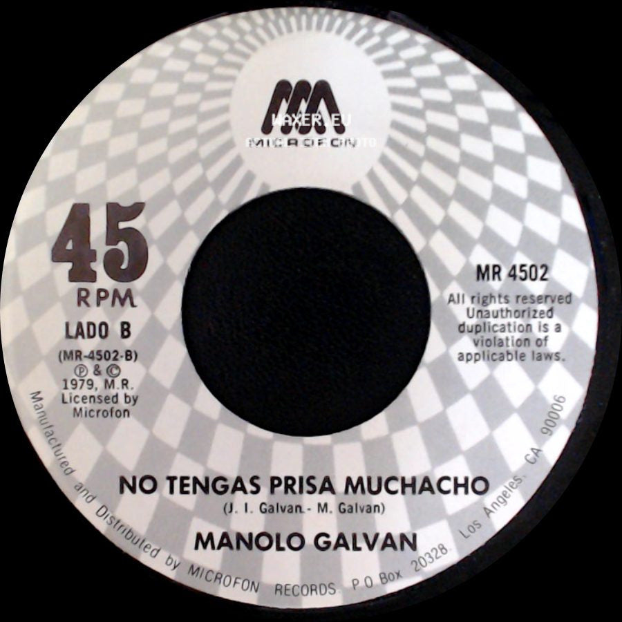 Manolo Galvan - Tanto Amor / No Tengas Prisa Muchacho side B