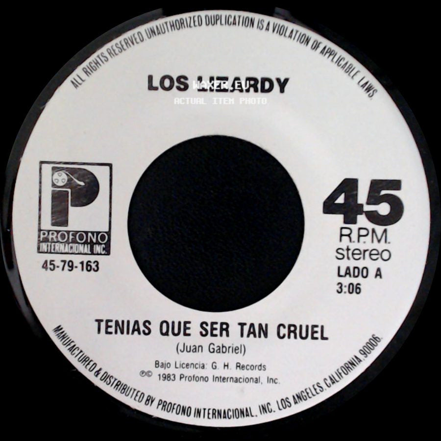 Los Lizardy - Tenias Que Ser Tan Cruel / Vas A Quedarte Llorando side A