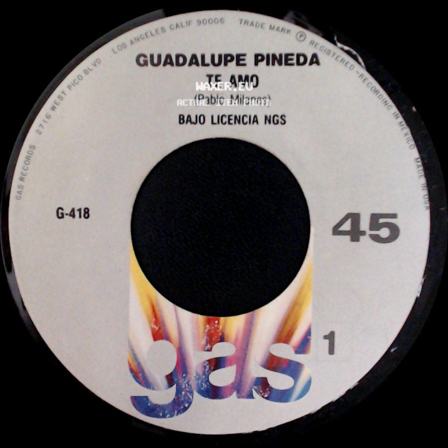 Guadalupe Pineda - Te Amo / Contigo En La Distancia side A