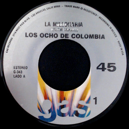 Los Ocho De Colombia - La Millonaria / La Iguana side A