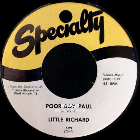 Little Richard - Wonderin' / Poor Boy Paul side B