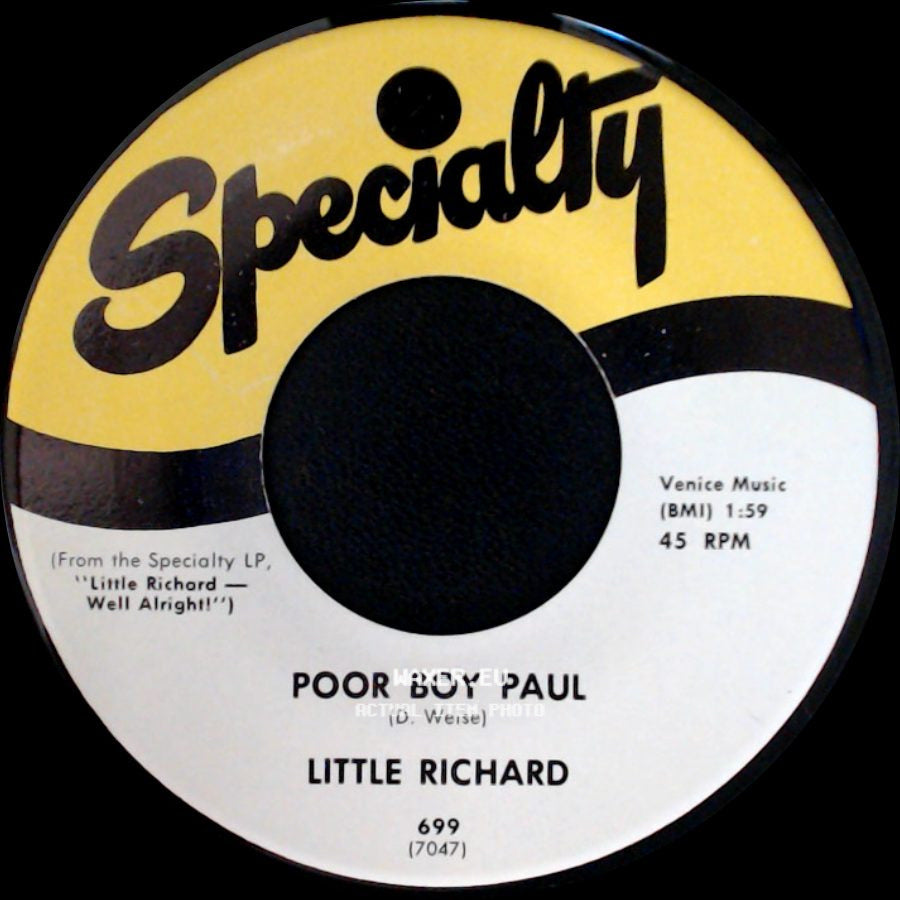 Little Richard - Wonderin' / Poor Boy Paul side B