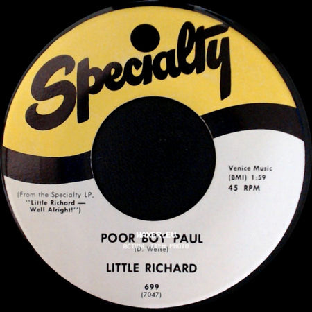 Little Richard - Wonderin' / Poor Boy Paul side B