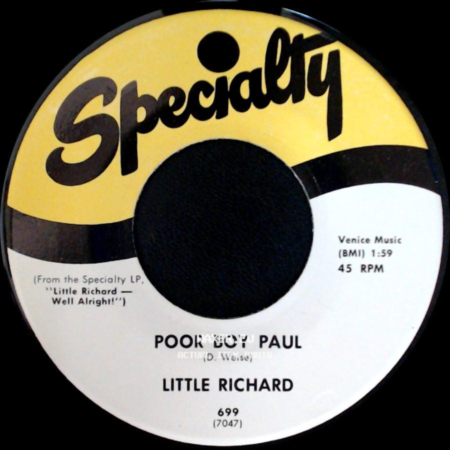 Little Richard - Wonderin' / Poor Boy Paul side B