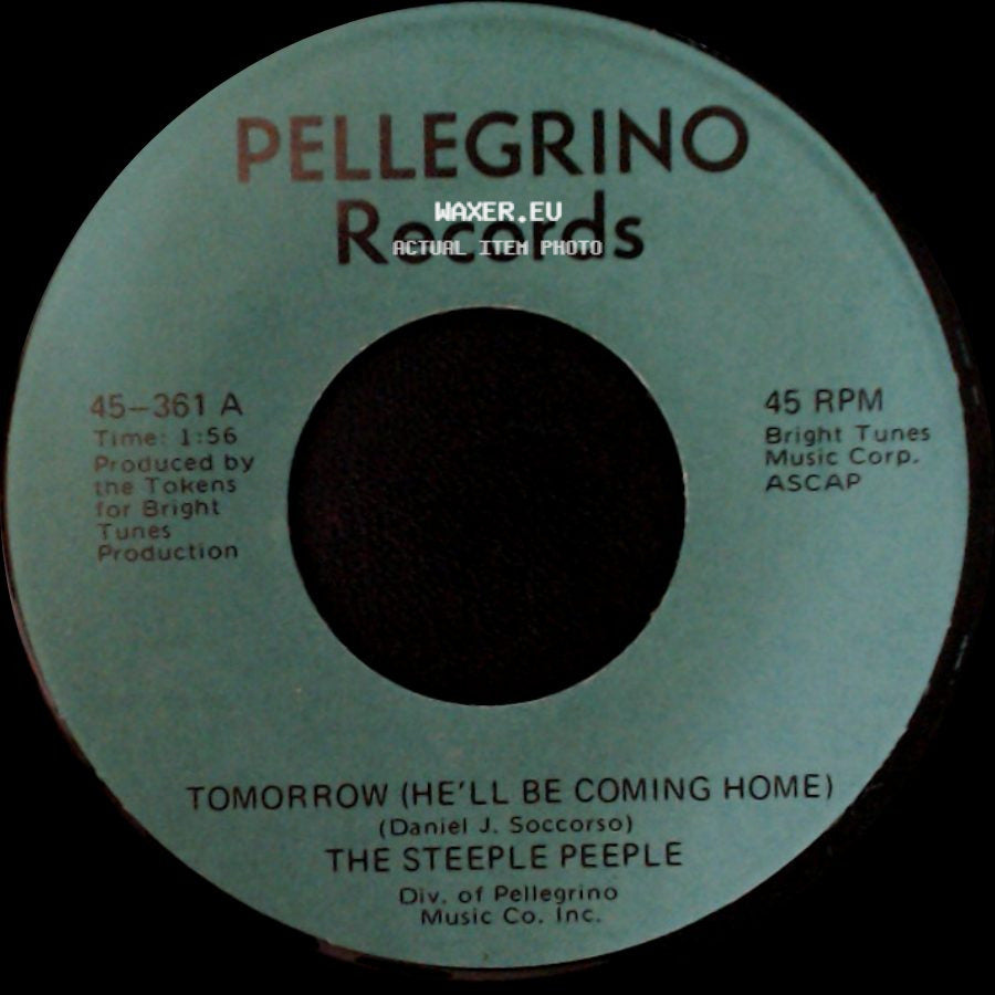 The Steeple Peeple - Fresh Air And Sunshine / Tomorrow (He'll Be Coming Home) side B