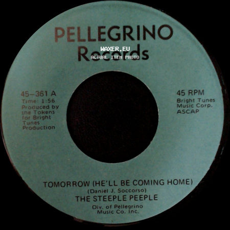 The Steeple Peeple - Fresh Air And Sunshine / Tomorrow (He'll Be Coming Home) side B