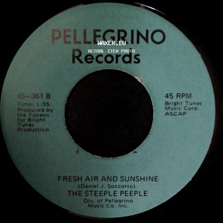 The Steeple Peeple - Tomorrow (He'll Be Coming Home) / Fresh Air And Sunshine side B
