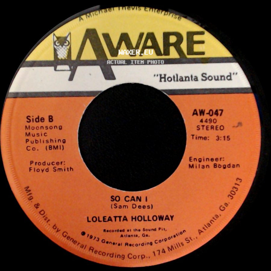 Loleatta Holloway - Cry To Me / So Can I side B