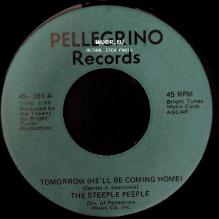 The Steeple Peeple - Fresh Air And Sunshine / Tomorrow (He'll Be Coming Home) side B