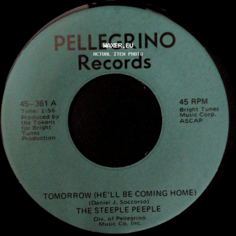 The Steeple Peeple - Fresh Air And Sunshine / Tomorrow (He'll Be Coming Home) side B