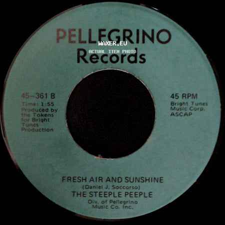 The Steeple Peeple - Tomorrow (He'll Be Coming Home) / Fresh Air And Sunshine side B