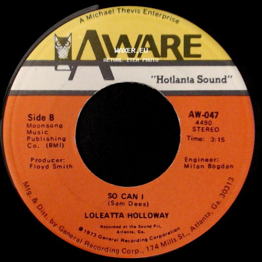 Loleatta Holloway - Cry To Me / So Can I side B