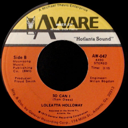 Loleatta Holloway - Cry To Me / So Can I side B