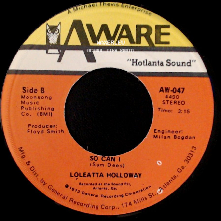 Loleatta Holloway - Cry To Me / So Can I side B
