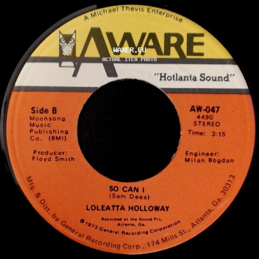 Loleatta Holloway - Cry To Me / So Can I side B