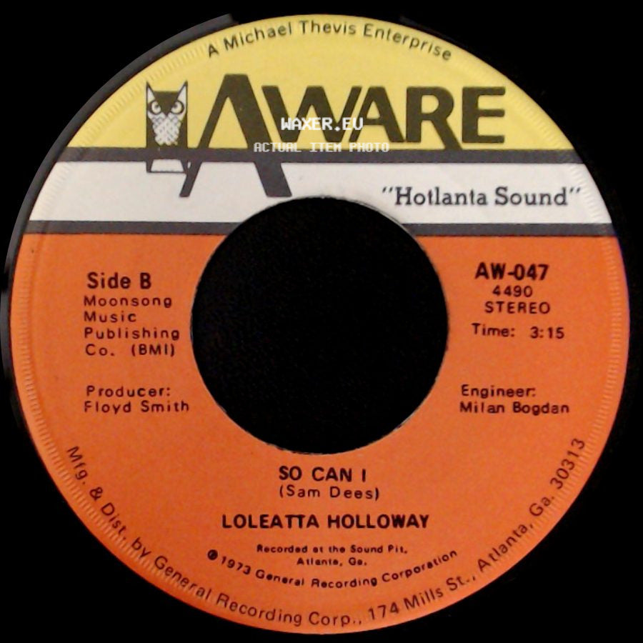 Loleatta Holloway - Cry To Me / So Can I side B