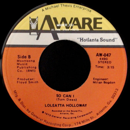 Loleatta Holloway - Cry To Me / So Can I side B
