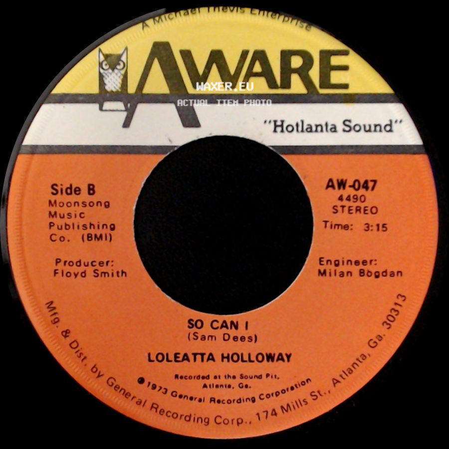 Loleatta Holloway - Cry To Me / So Can I side B