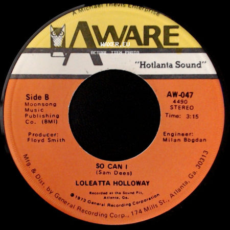 Loleatta Holloway - Cry To Me / So Can I side B