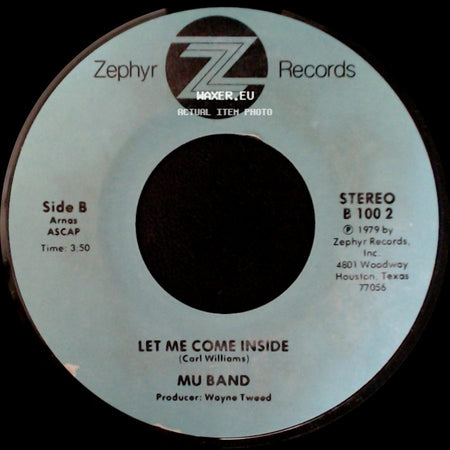 Mu Band - Let Me Come Inside / Let Me Come Inside side A
