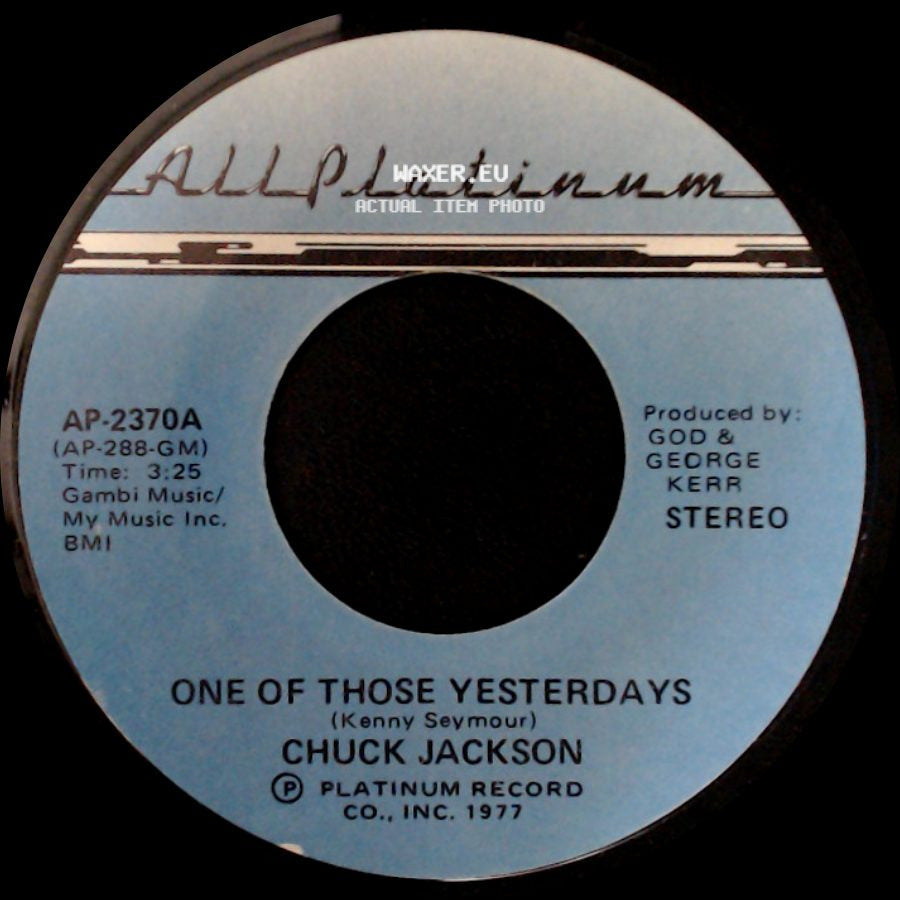 Chuck Jackson - Love Lights / One Of Those Yesterdays side B