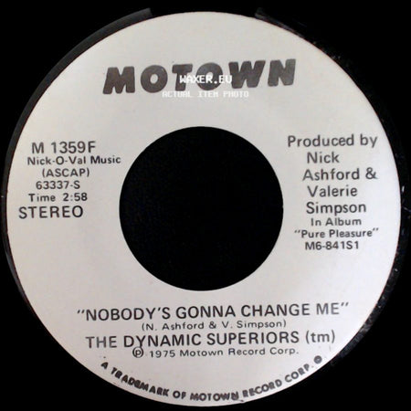The Dynamic Superiors - Nobody's Gonna Change Me / Nobody's Gonna Change Me side A