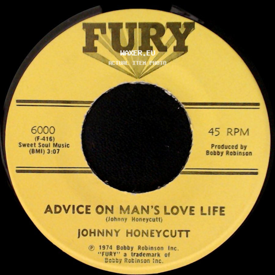 Johnny Honeycutt - Love Theme / Advice On Man's Love Life side B