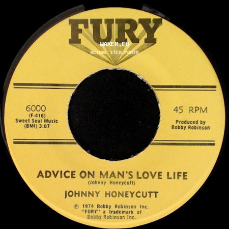 Johnny Honeycutt - Love Theme / Advice On Man's Love Life side B