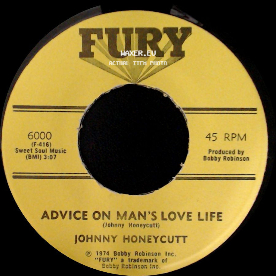 Johnny Honeycutt - Advice On Man's Love Life / Love Theme side A