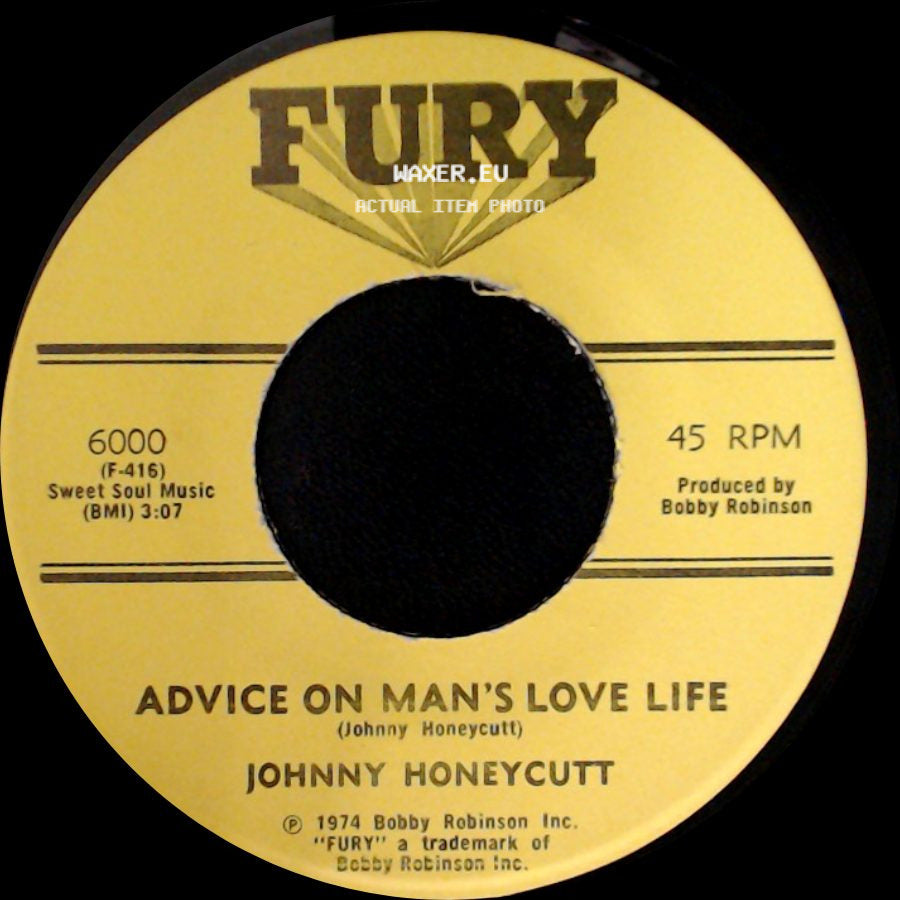 Johnny Honeycutt - Love Theme / Advice On Man's Love Life side B