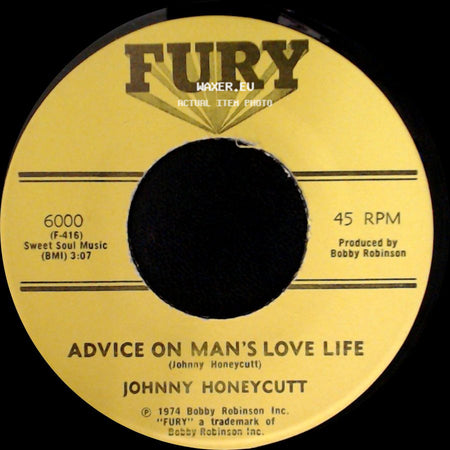 Johnny Honeycutt - Love Theme / Advice On Man's Love Life side B