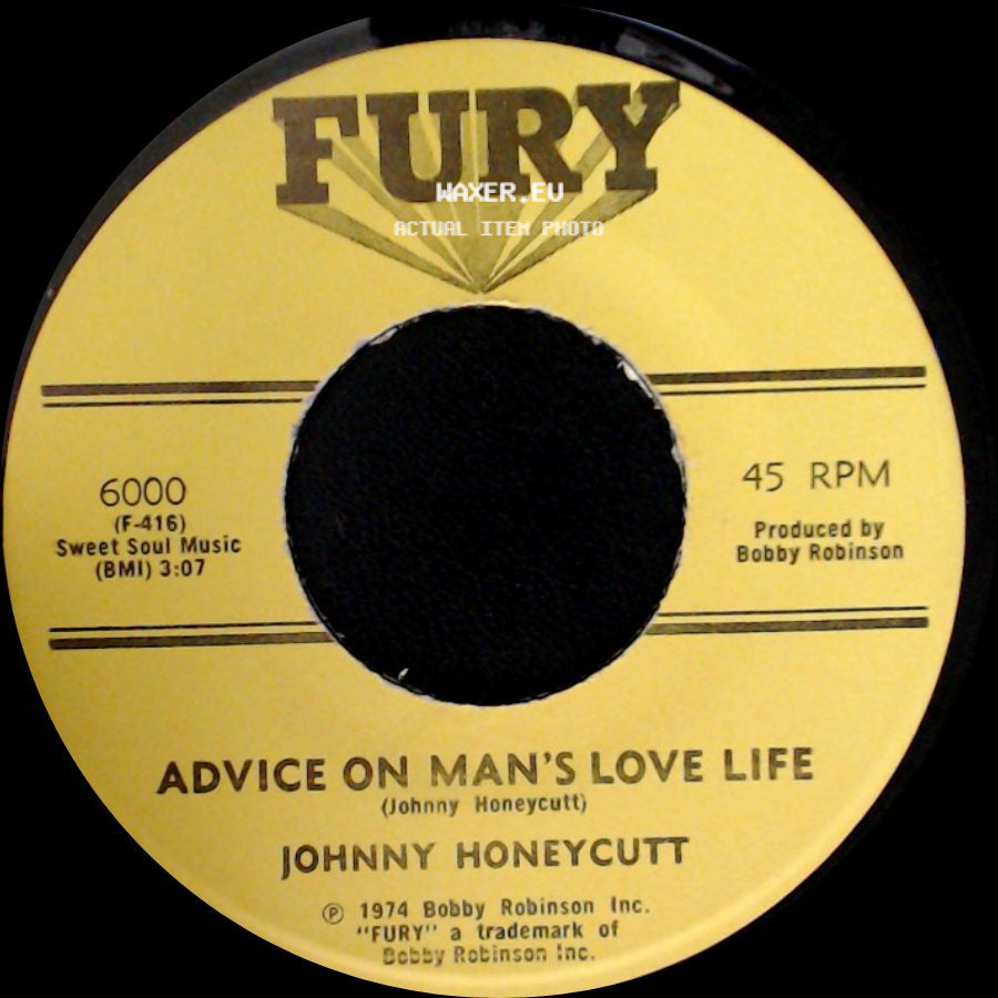 Johnny Honeycutt - Love Theme / Advice On Man's Love Life side B