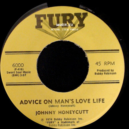 Johnny Honeycutt - Love Theme / Advice On Man's Love Life side B