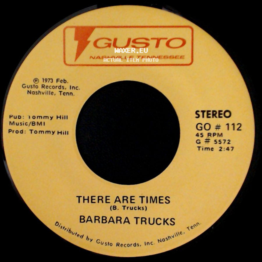 Barbara Trucks - Blue Eyes Crying In The Rain / There Are Times side B