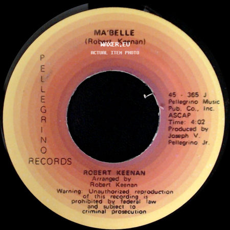 Robert Keenan - Something About A Girl / Ma'belle side B