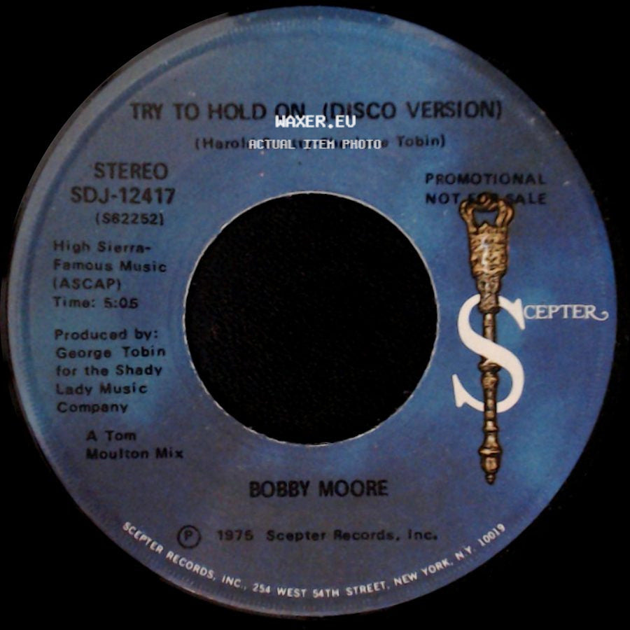 Bobby Moore - Try To Hold On / Try To Hold On (Disco Version) side B