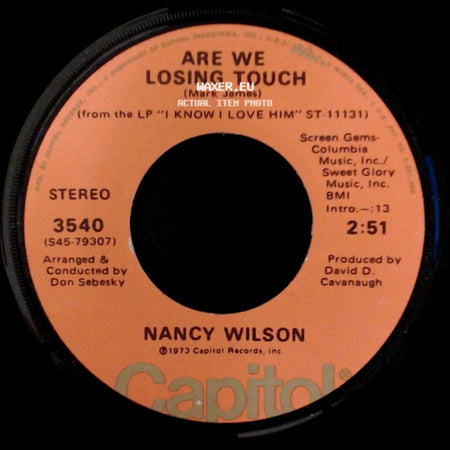Nancy Wilson - Are We Losing Touch / We Can Make It Baby side A