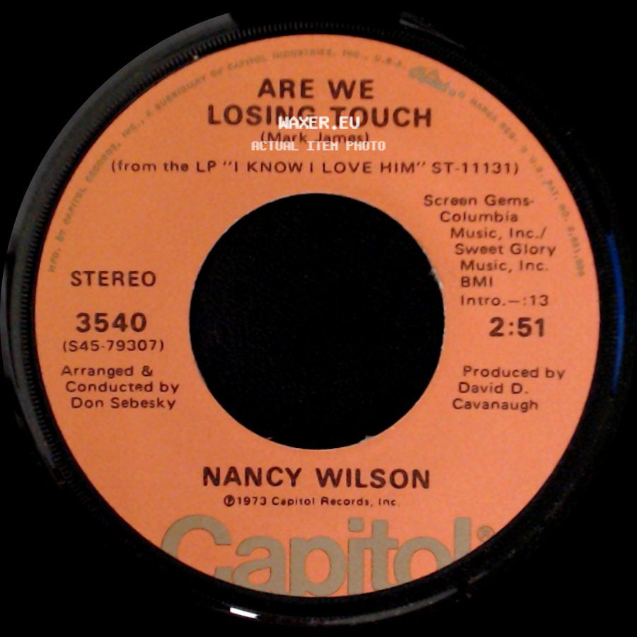 Nancy Wilson - We Can Make It Baby / Are We Losing Touch side B