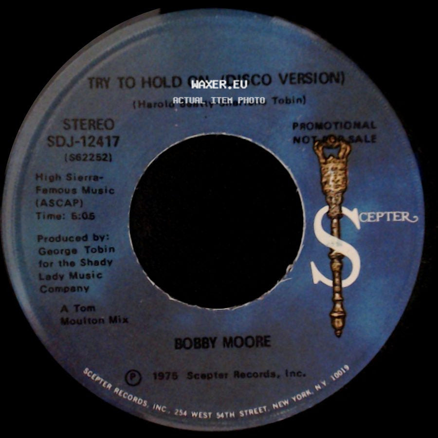 Bobby Moore - Try To Hold On / Try To Hold On (Disco Version) side B