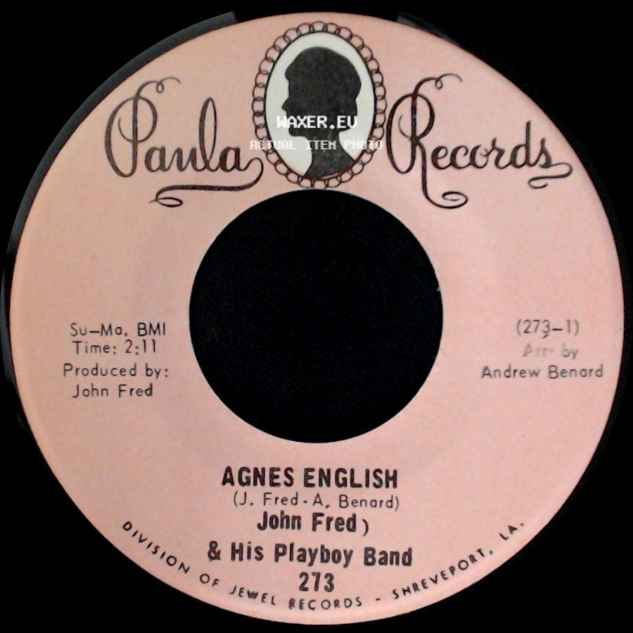 John Fred & His Playboy Band - Sad Story / Agnes English side B
