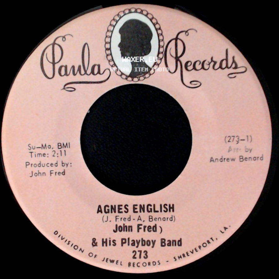 John Fred & His Playboy Band - Sad Story / Agnes English side B