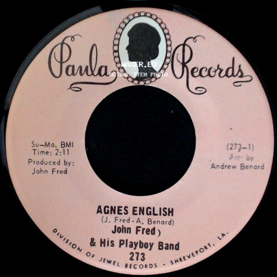 John Fred & His Playboy Band - Sad Story / Agnes English side B