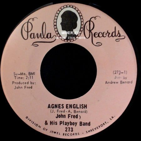 John Fred & His Playboy Band - Agnes English / Sad Story side A