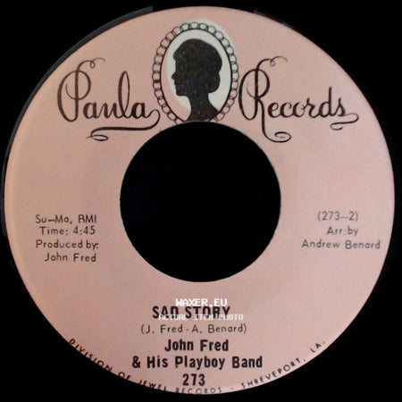 John Fred & His Playboy Band - Sad Story / Agnes English side A