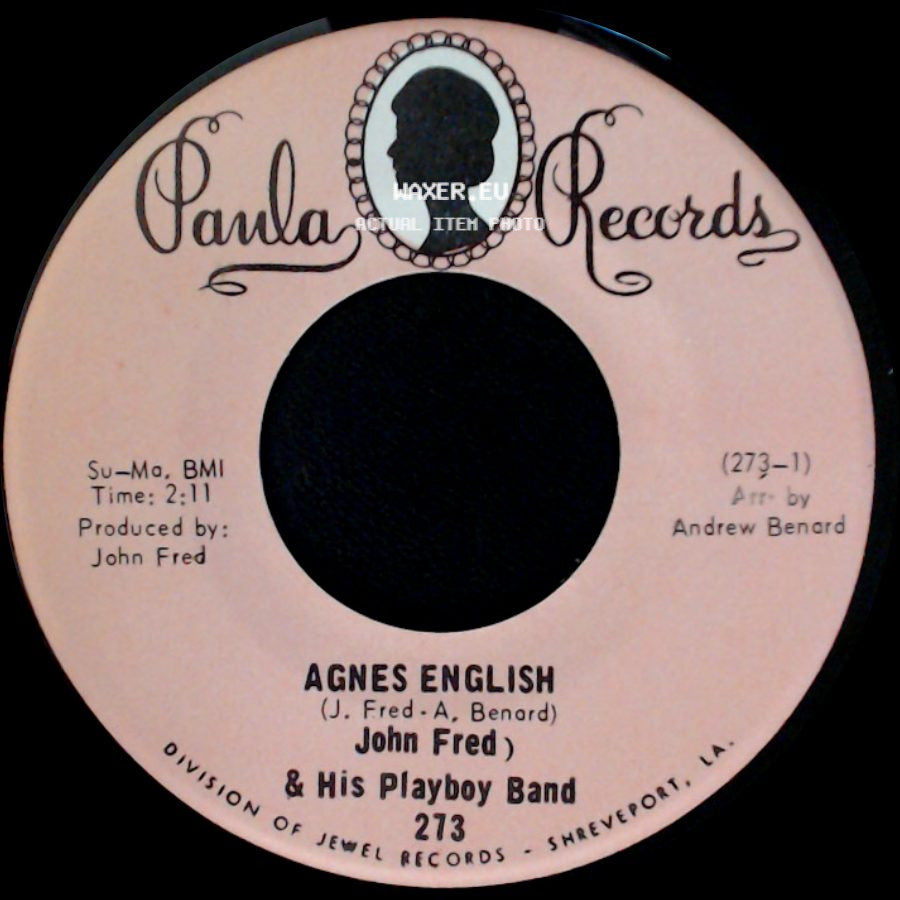 John Fred & His Playboy Band - Sad Story / Agnes English side B