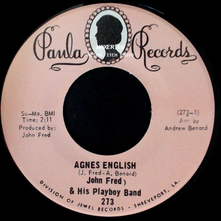 John Fred & His Playboy Band - Sad Story / Agnes English side B