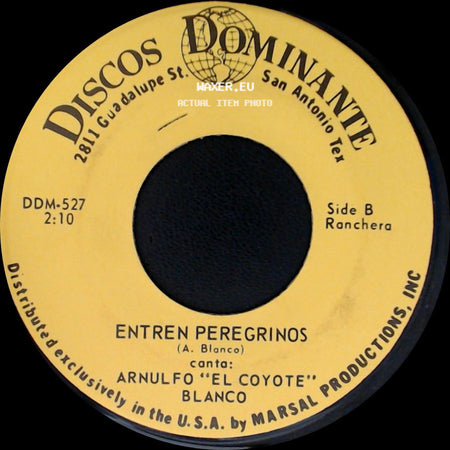 Arnulfo "El Coyote" Blanco - Cruel Navidad / Entren Peregrinos side B