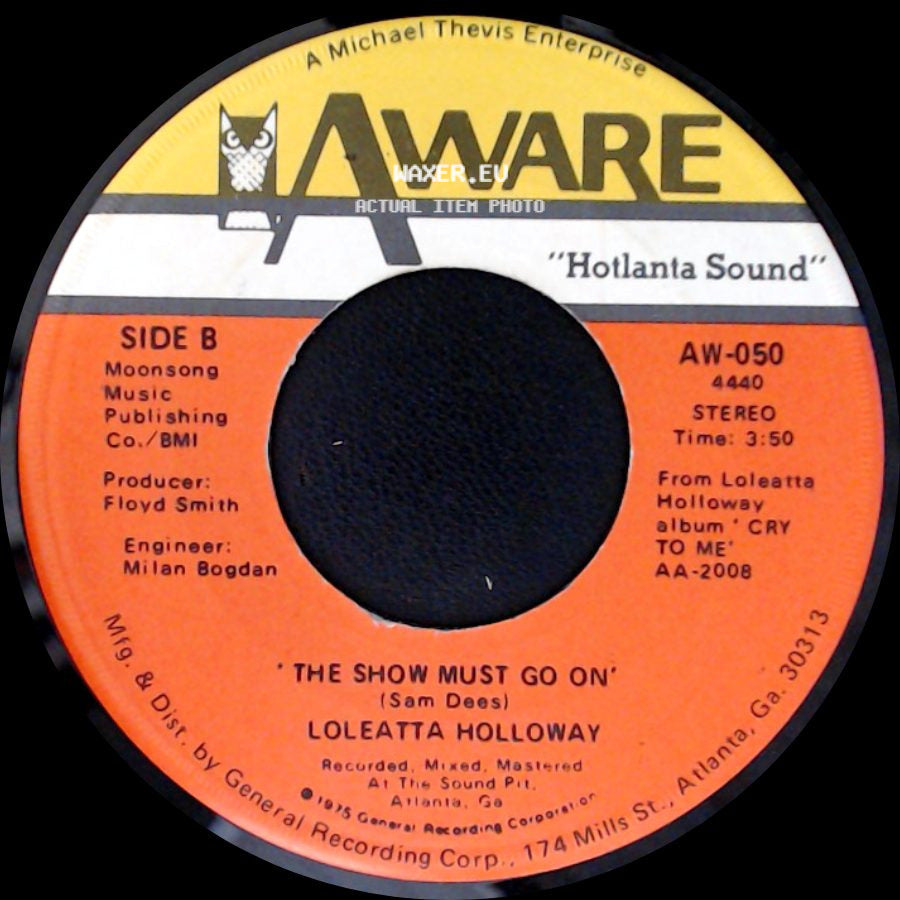 Loleatta Holloway - 'i Know Where You're Coming From' / The Show Must Go On side B